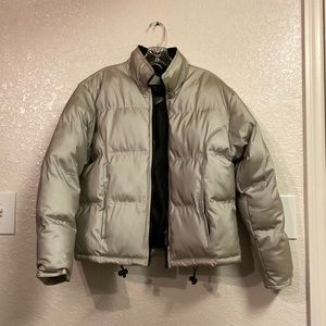 SILVER BOMBER JACKET